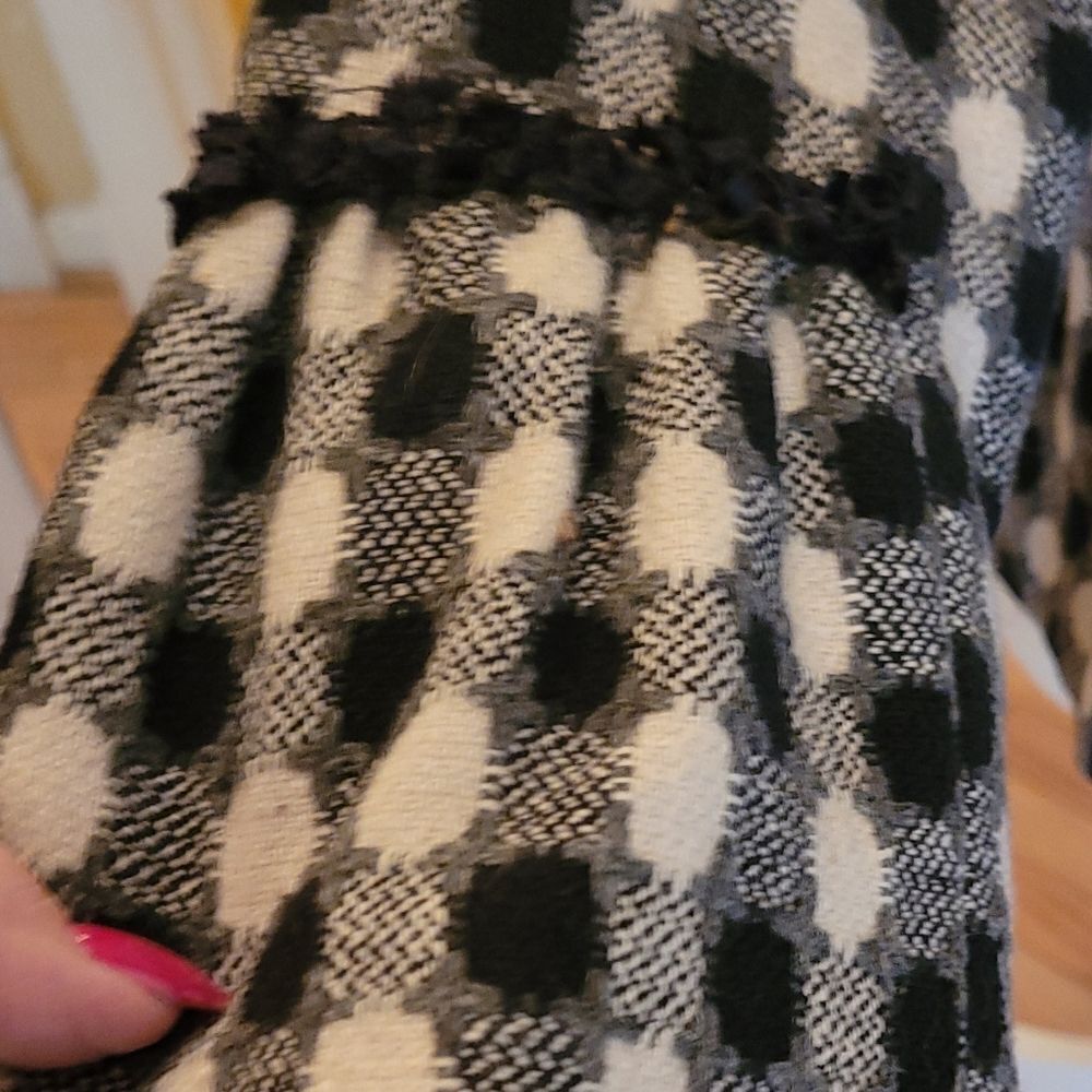 Polka Dot Three Button Jacket With Peplum - image 5